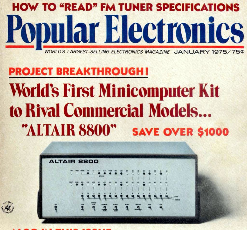 Первый микро. Popular Electronics журнал Altair 8800. Popular Electronics журнал Altair 8800 1975. Mits Altair 8800. Popular Electronics 1975.